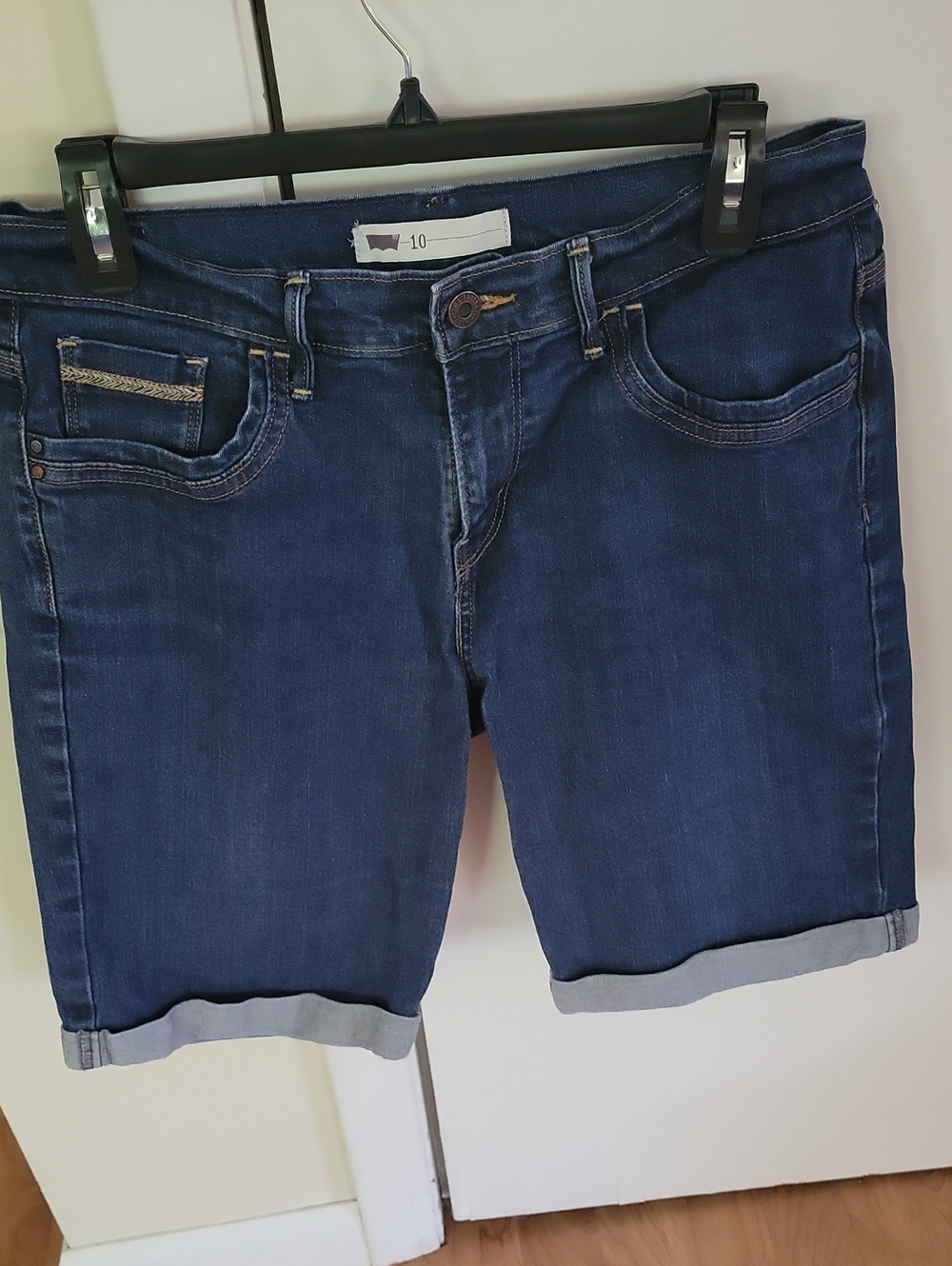Levi Dark Wash Denim Bermuda Shorts - Size 10